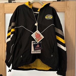 black and yellow NASCAR Nextel Cup Series Pro Celebrity windbreaker jacket